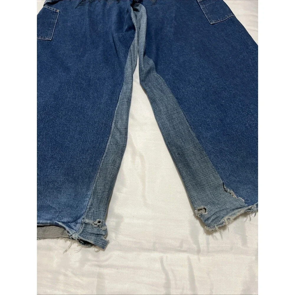 Carhartt Reworked Jeans Split Panel Two Tone Denim Custom Streetwear Thrashed